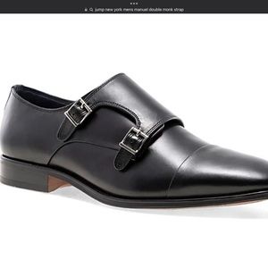 Jump New York Men's  leather shoes Manuel Double Monk Strap shoes